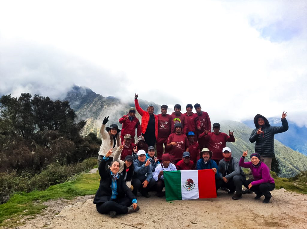group along inca trail