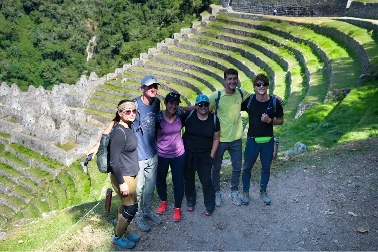 Ancient Wiñay Wayna archaeological site surrounded by lush cloud forest on the Salkantay Trek 7 Days